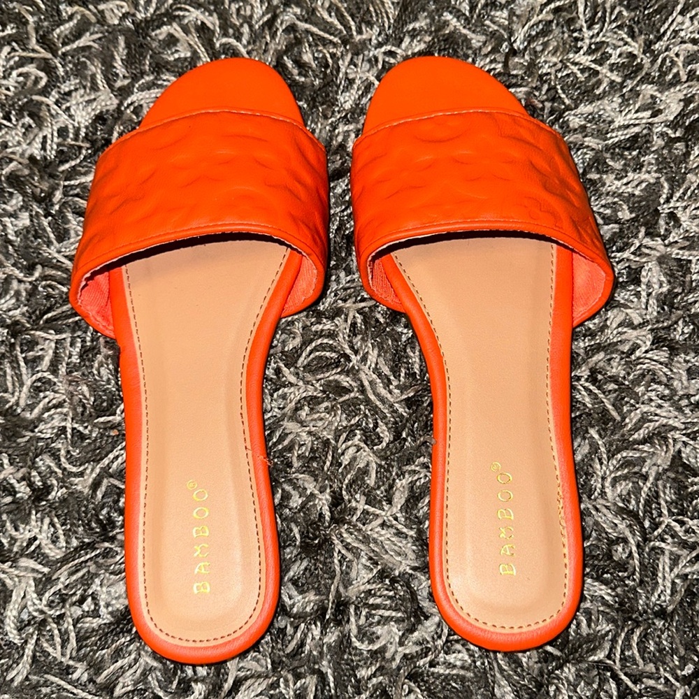 Bamboo Orange Sandals.